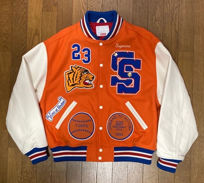 Supreme Tiger Varsity Jacket "Orange"