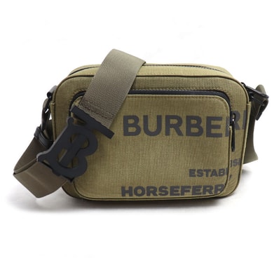 BURBERRY バーバリー ホースフェリープリント カメラバッグ ショルダーバッグ カーキ 8050806 メンズ【中古】【美品】