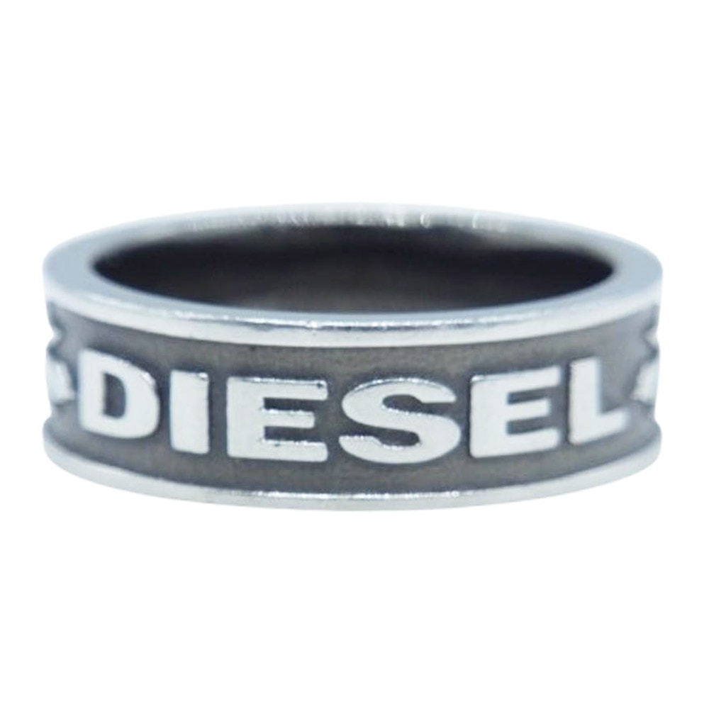 DIESEL ディーゼル リング スチール シルバー エンボスロゴ リング シルバー系【中古】