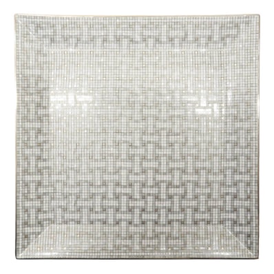 HERMES エルメス 皿 プチカレ No4 モザイク 24 19cm プラチナ ポーセリン(陶器) 新品