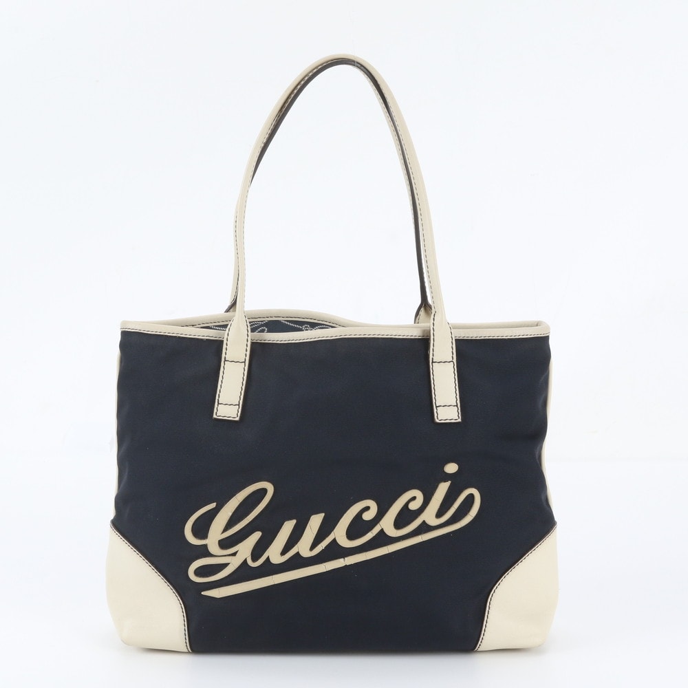 ■美品 グッチ170007 トート バッグ レザー×キャンバス