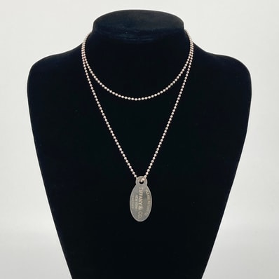 TIFFANY&Co.(ティファニー) リターン トゥ オーバルタグ Ag925 ロングチェーン ネックレス 25.39g シルバー