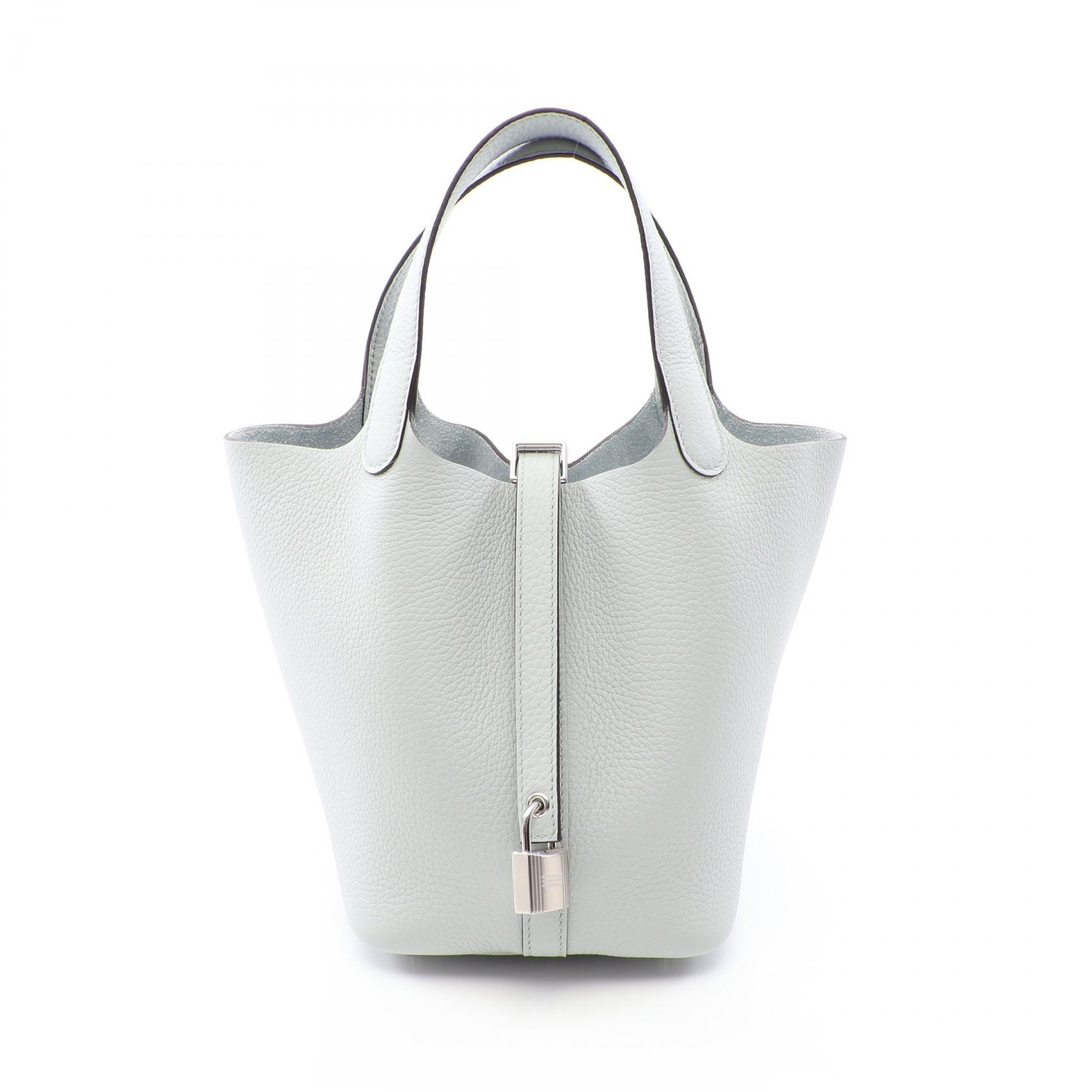 エルメス HERMES ピコタンロックPM ハンドバッグ バッグ レザー トリヨンクレマンス トリヨンクレマンス ブルーペール K刻印(2025年製造) レディース ブルー系 【中古】