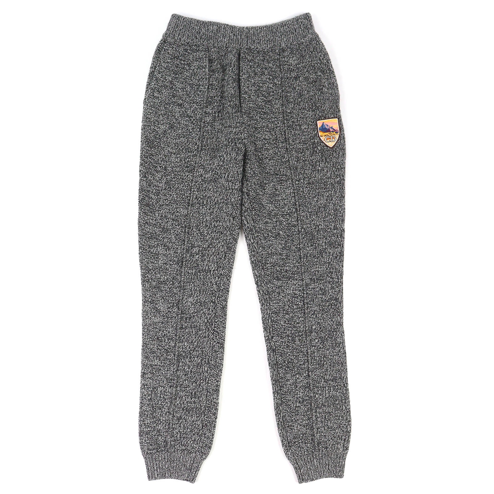 極美品 ディオール オム ロゴワッペン ニットスウェットパンツ S カシミヤ