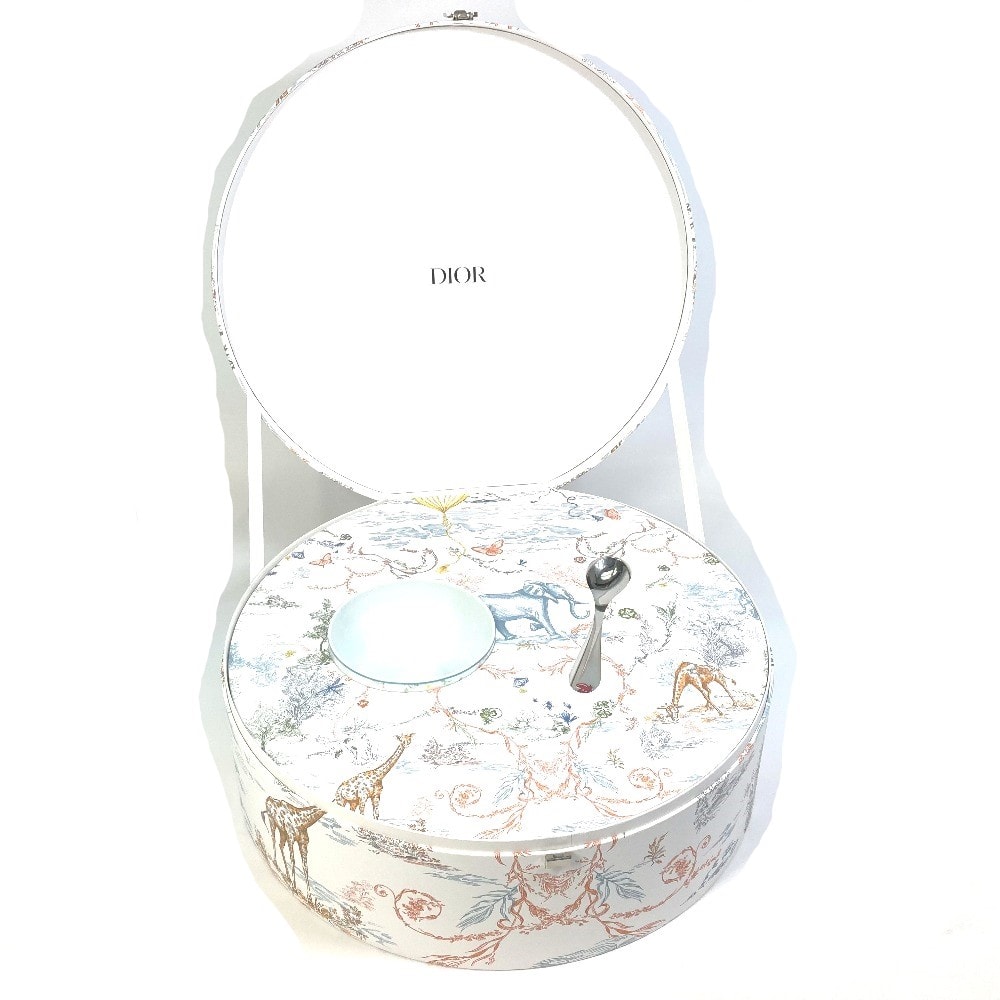 ディオール Dior トワル ドゥ ジュイ キッズ HYJ03CEB0L_C970 ベビー baby ギフトセット 出産祝い ボウル & スプーン セット 陶器 お皿 ホワイト 未使用