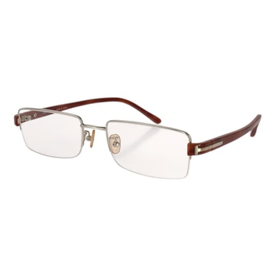 美品 TOM FORD トムフォード ブラウン シルバー金具 プラスチック メタル/ メガネ 伊達メガネ 男女兼用 603501 【中古】