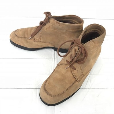 トッズ/TOD'S★ヌバック本革ショートブーツ【25.0-25.5程度/薄茶】Uチップ◆WB15-3