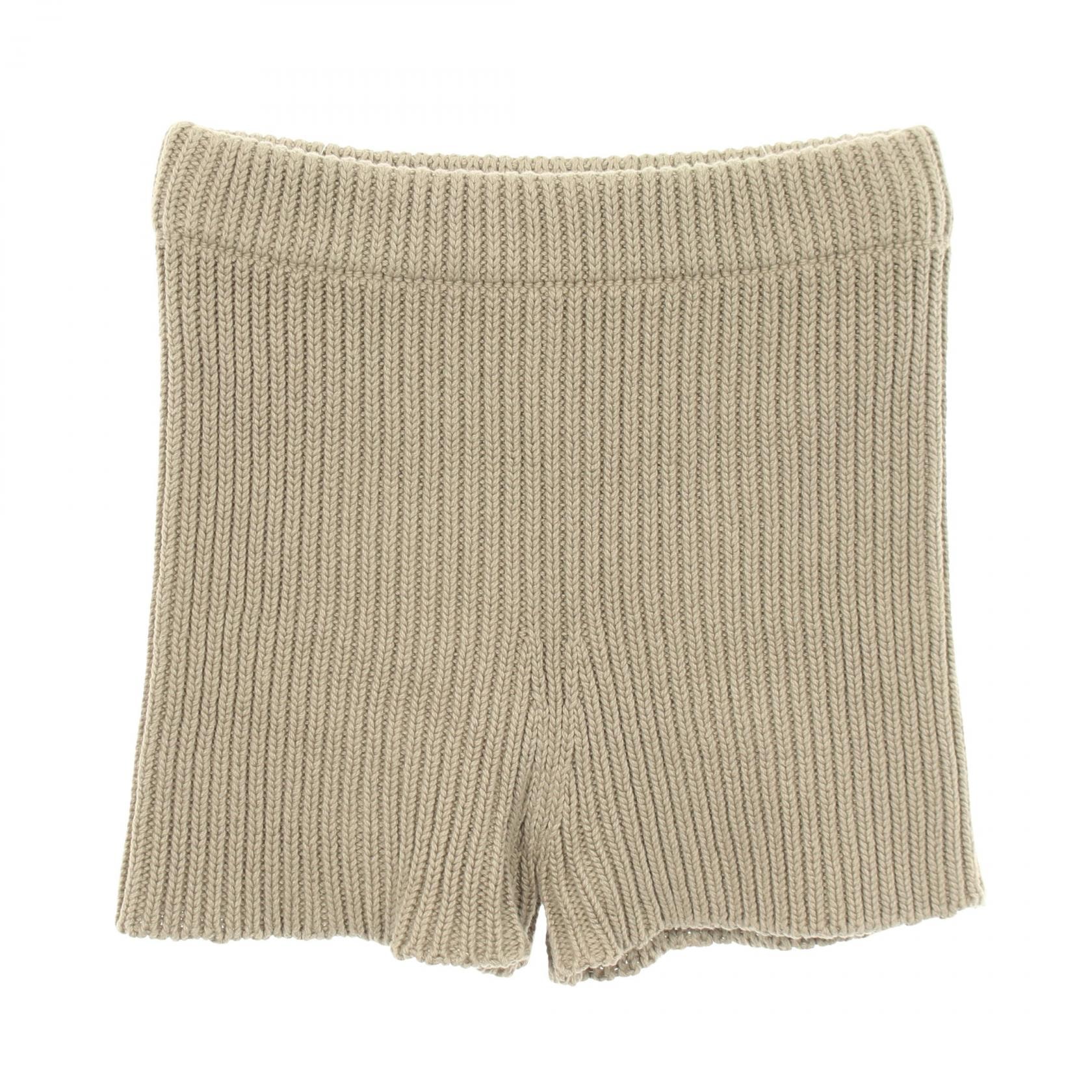 マックスマーラ MAX MARA ニット ショート パンツ 衣料品 ボトムス コットン レディース カーキ系 【中古】