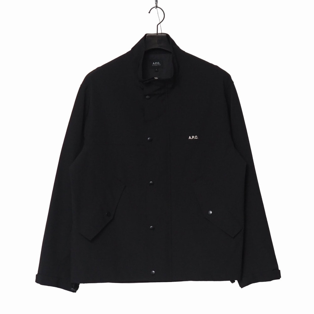 ■美品■2026SS■A.P.C. アーペーセー SUTHERLAND ブルゾン ナイロンジャケット サイズL A.P.C.ロゴ刺繍 ハイカラー ブランド古着【中古】20261008/RB1240