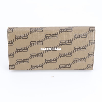 ■美品 バレンシアガ BBモノグラム フラップ ウォレット 650874