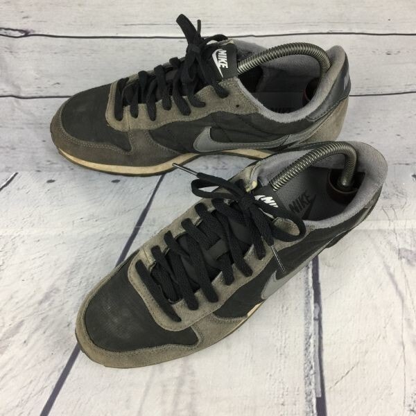 NIKE★ローカットスニーカー【26.5/グレー×ブラック】スエード加工/ジニコ/Genicco◆D-77