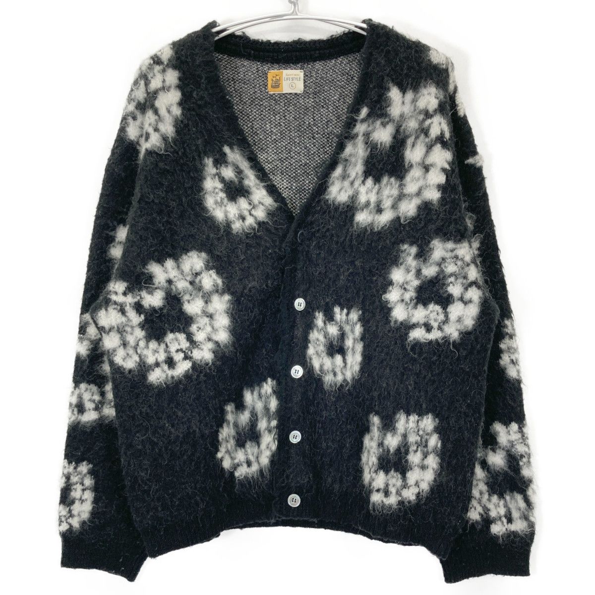 セントマイケル ×ﾃﾞﾆﾑﾃｨｱｰｽﾞ 24AW SM-YS1-0000-C50 ﾌﾞﾗｯｸ ﾓﾍｱｶｰﾃﾞｨｶﾞﾝ L