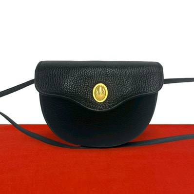 Christian Dior ディオール CD ロゴ 金具 レザー ショルダーバッグ ブラック
20662