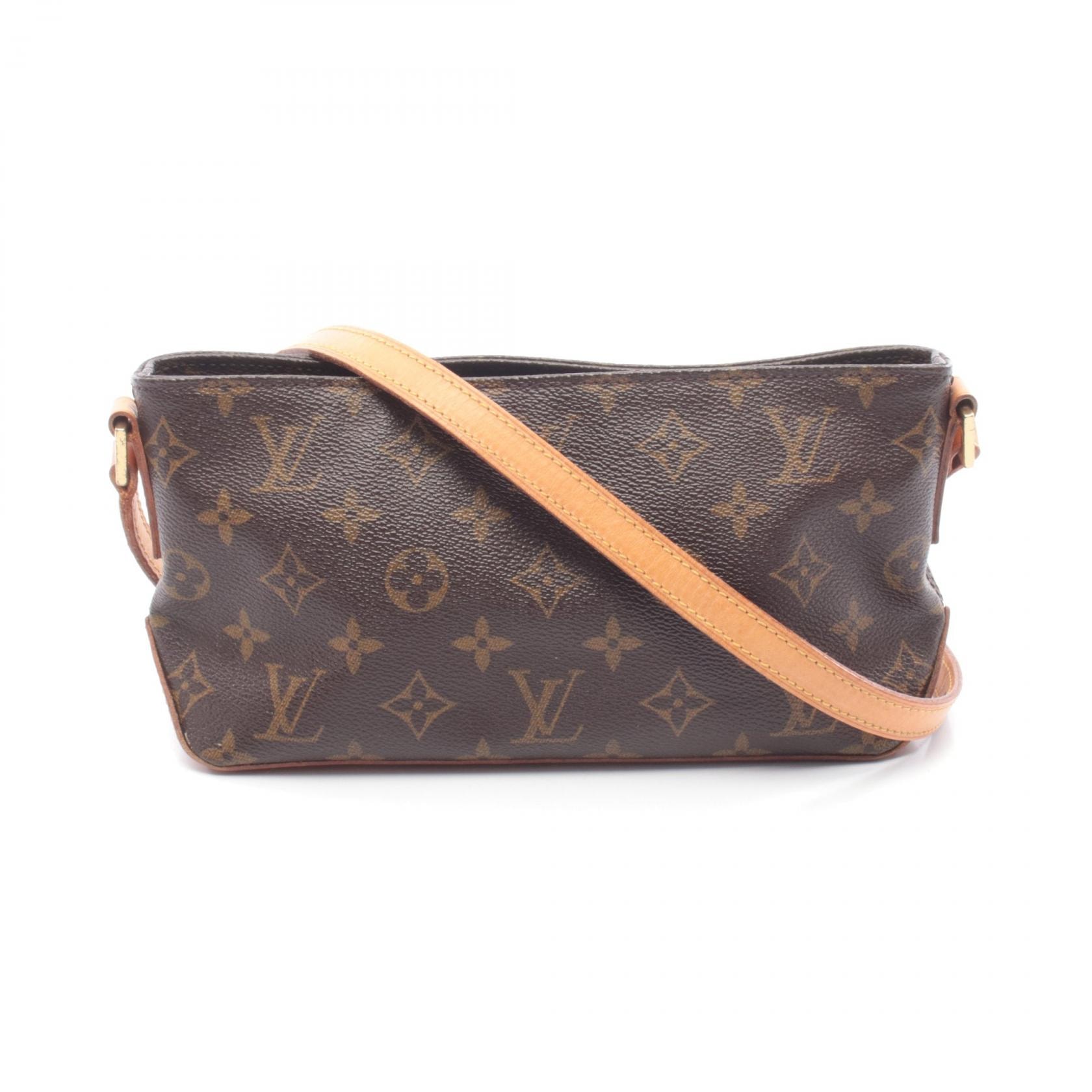 ルイ・ヴィトン LOUIS VUITTON トロター ショルダーバッグ バッグ PVCコーティングキャンバス レザー モノグラム レディース ブラウン系 M51240 【中古】