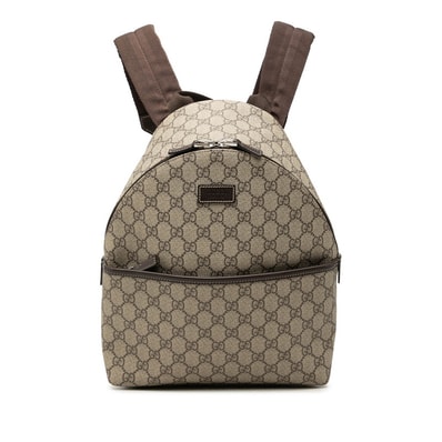 GUCCI Children's GG Supreme Backpack "Beige/Ebony GG Supreme Canvas"