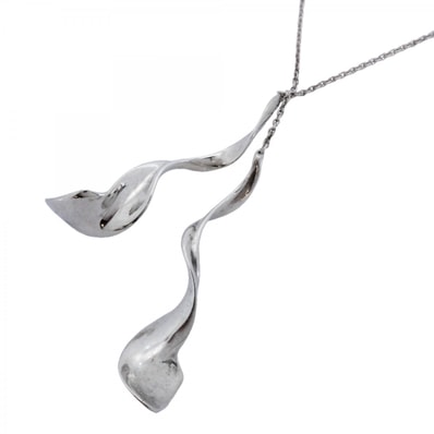 ★SALE【6jdb0213】ティファニー ネックレス フランクゲーリ/オッキッドダブル シルバー925【中古】メンズ レディース ユニセックス