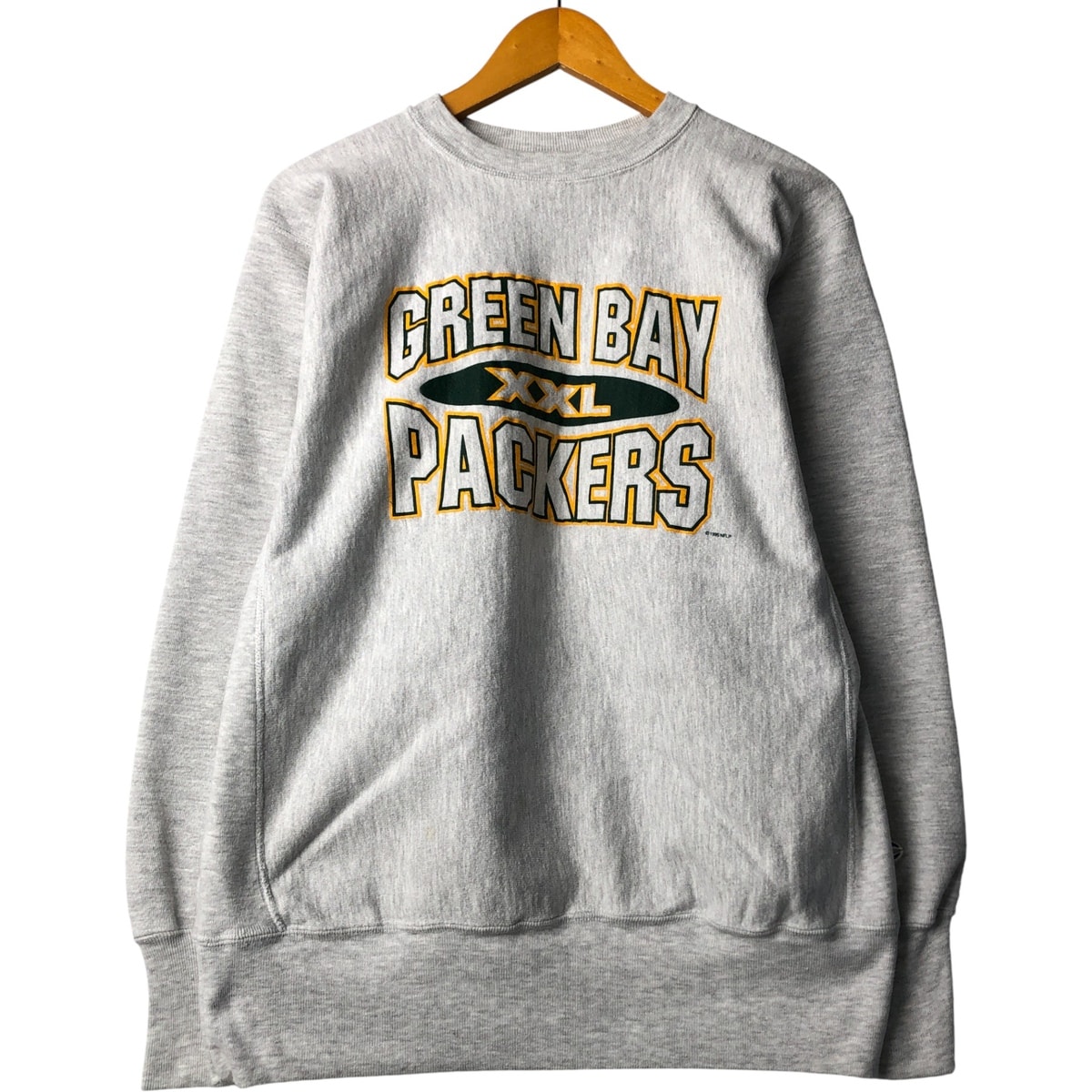 古着 90年代 チャンピオン Champion REVERSE WEAVE リバースウィーブ 刺繍タグ NFL GREEN BAY PACKERS グリーンベイパッカーズ プリントスウェットシャツ トレーナー メンズL相当 ヴィンテージ/eaa600731