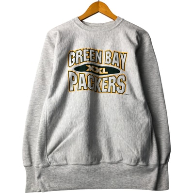 古着 90年代 チャンピオン Champion REVERSE WEAVE リバースウィーブ 刺繍タグ NFL GREEN BAY PACKERS グリーンベイパッカーズ プリントスウェットシャツ トレーナー メンズL相当 ヴィンテージ/eaa600731