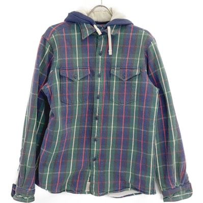 ポロ ラルフローレン 裏地サーマル チェックネルシャツ M