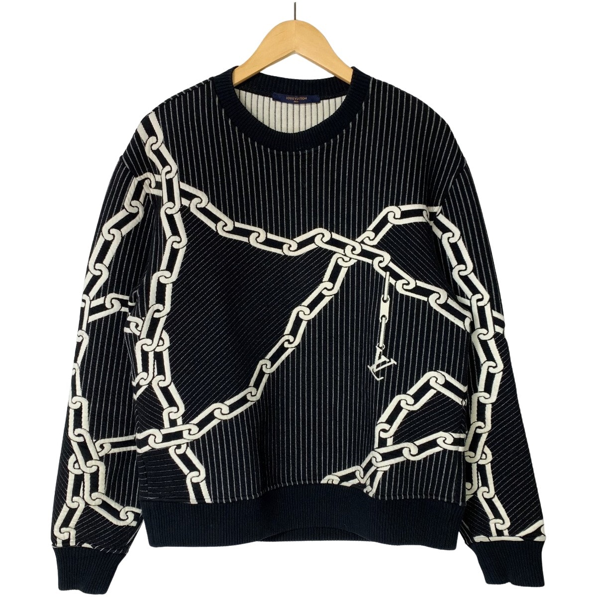☆☆LOUIS VUITTON ルイヴィトン チェーンパターン スウェット VCCM09 ブラック 冬物 SIZE XS