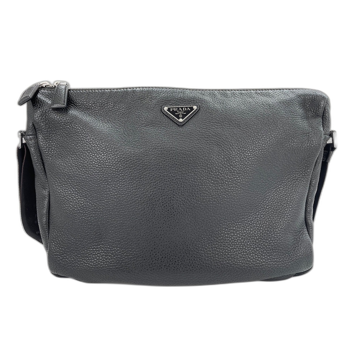 プラダ PRADA レザー ショルダーバッグ【中古】