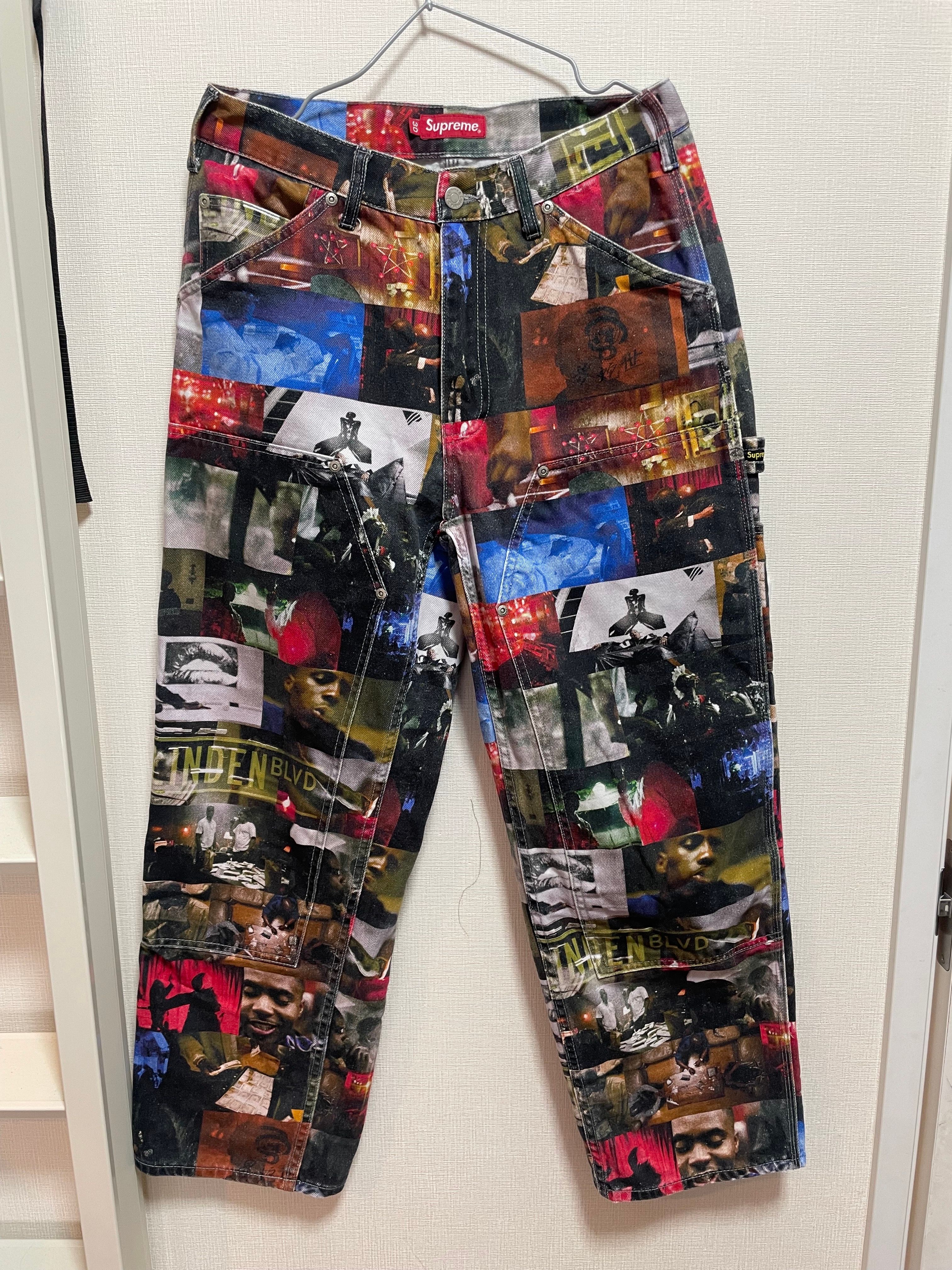 Supreme Nas and DMX Collage Double Knee Denim Painter Pant "Multi"