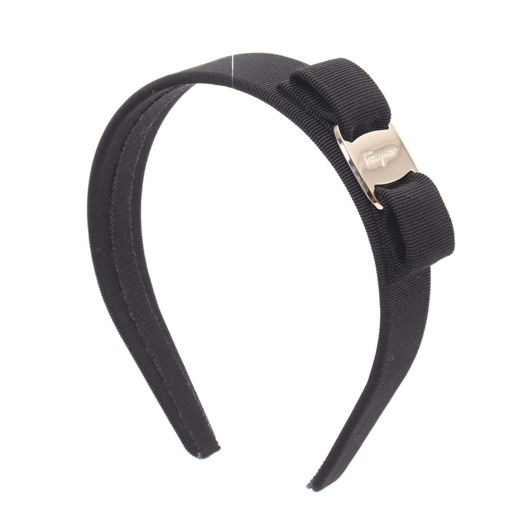 サルヴァトーレフェラガモ Salvatore Ferragamo ヴァラリボン カチューシャ 衣料品 コットン / プラスチック レディース ブラック系 572738344311 【新品】
