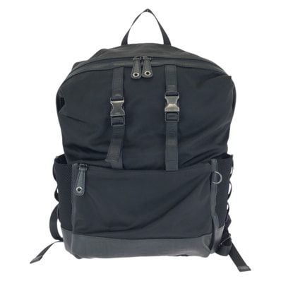 美品 FENDI フェンディ ズッカ ブラック 黒 シルバー金具 ナイロン レザー/ リュックサック バックパック 602442 【中古】