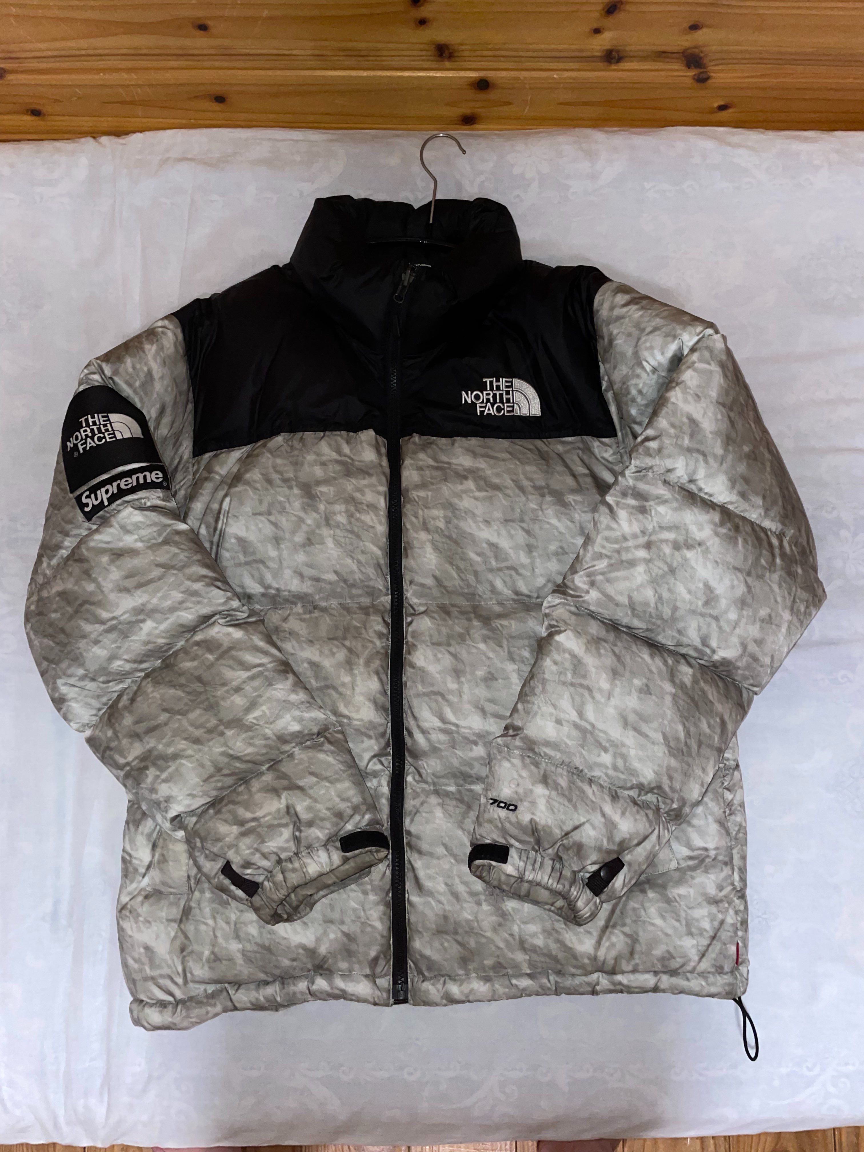 Supreme x The North Face Nuptse Jacket "White Paper Print"