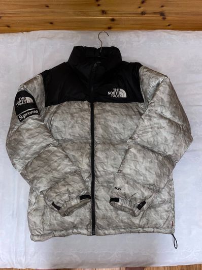 Supreme x The North Face Nuptse Jacket "White Paper Print"