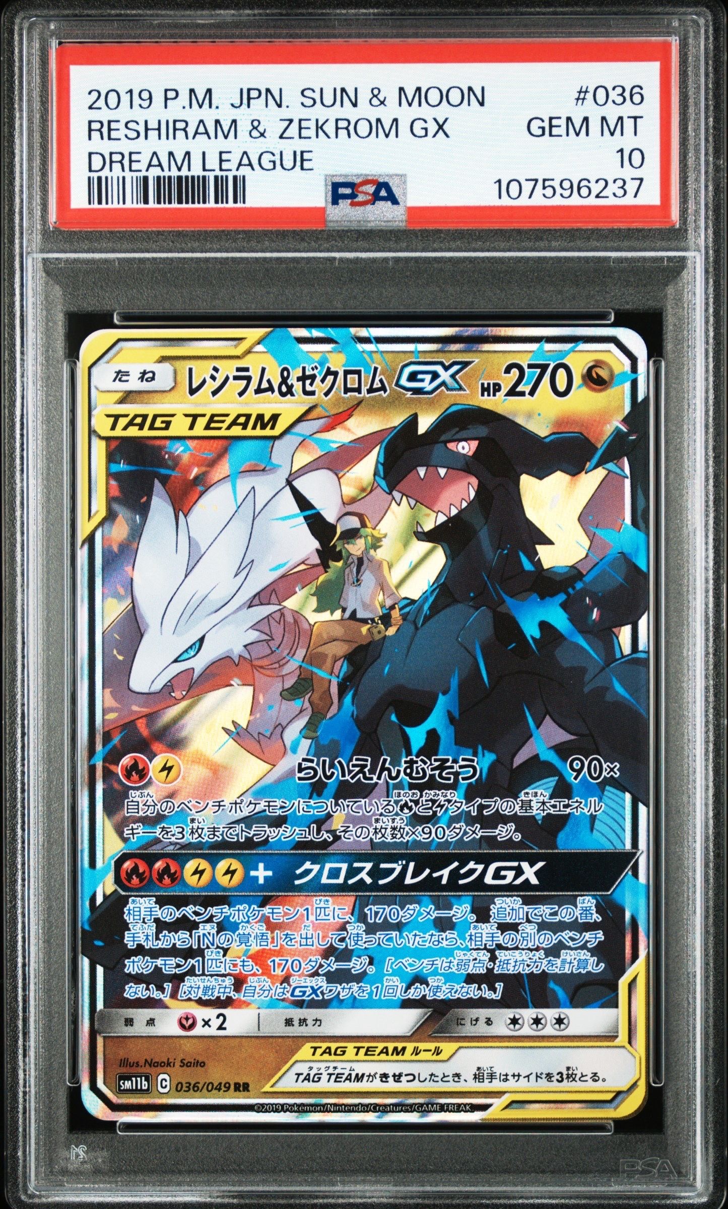 レシラム&ゼクロムGX (N) RR[SM11b 036/049](強化拡張パック「ドリームリーグ」)