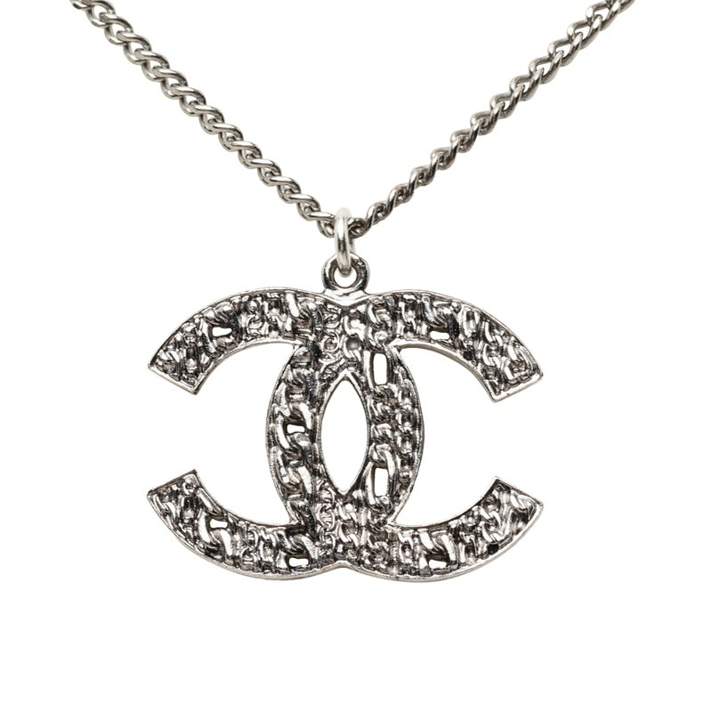 シャネル ココマーク 100周年記念 ペンダント ネックレス 14C シルバー メタル レディース CHANEL 中古