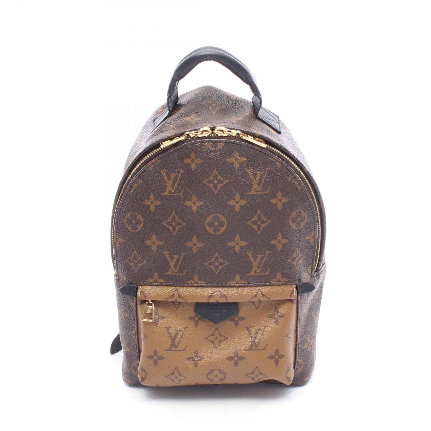 ルイ・ヴィトン LOUIS VUITTON パームスプリングス バックパック PM リュックサック バックパック バッグ PVCコーティングキャンバス レザー モノグラム・リバース ベージュ レディース ブラウン系 / ベージュ系