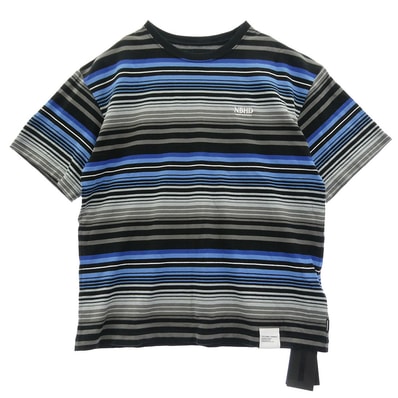 NEIGHBORHOOD ネイバーフッド Tシャツ 24SS 241FPNH-CSM12 BORDER CREWNECK SS Tシャツ ロゴ刺繍 ボーダー M【中古】