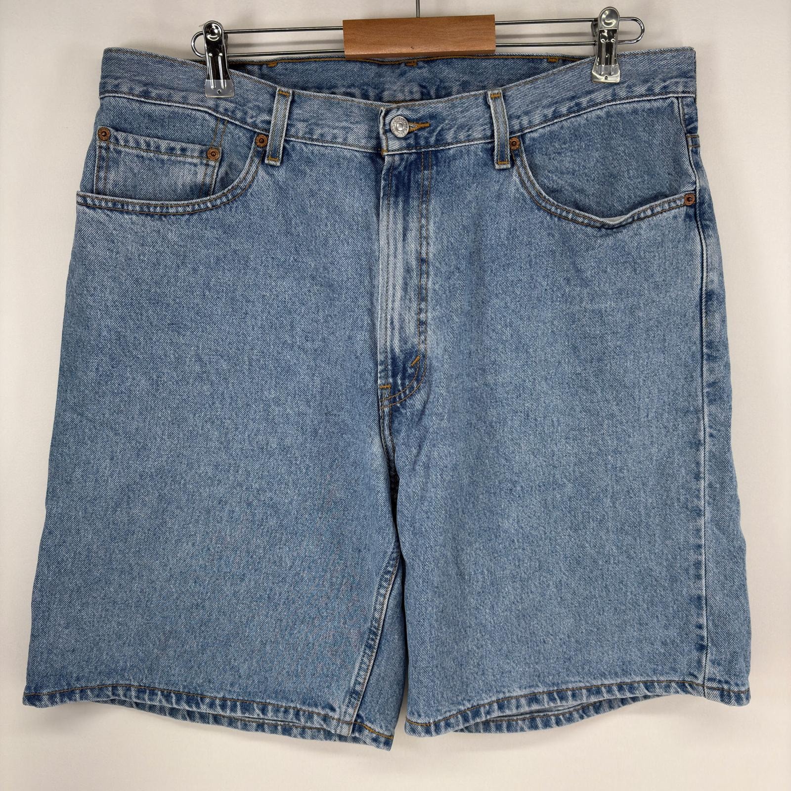 古着 リーバイス Levi's ショートパンツ テーパード 5ポケット ジップ 550 ハーフパンツ ジーパン 大きいサイズ w38  ブルー メンズ