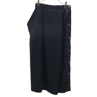 Y's ワイズ 80s 日本製 サイドボタン ロングスカート ブラック ヨウジヤマモト
