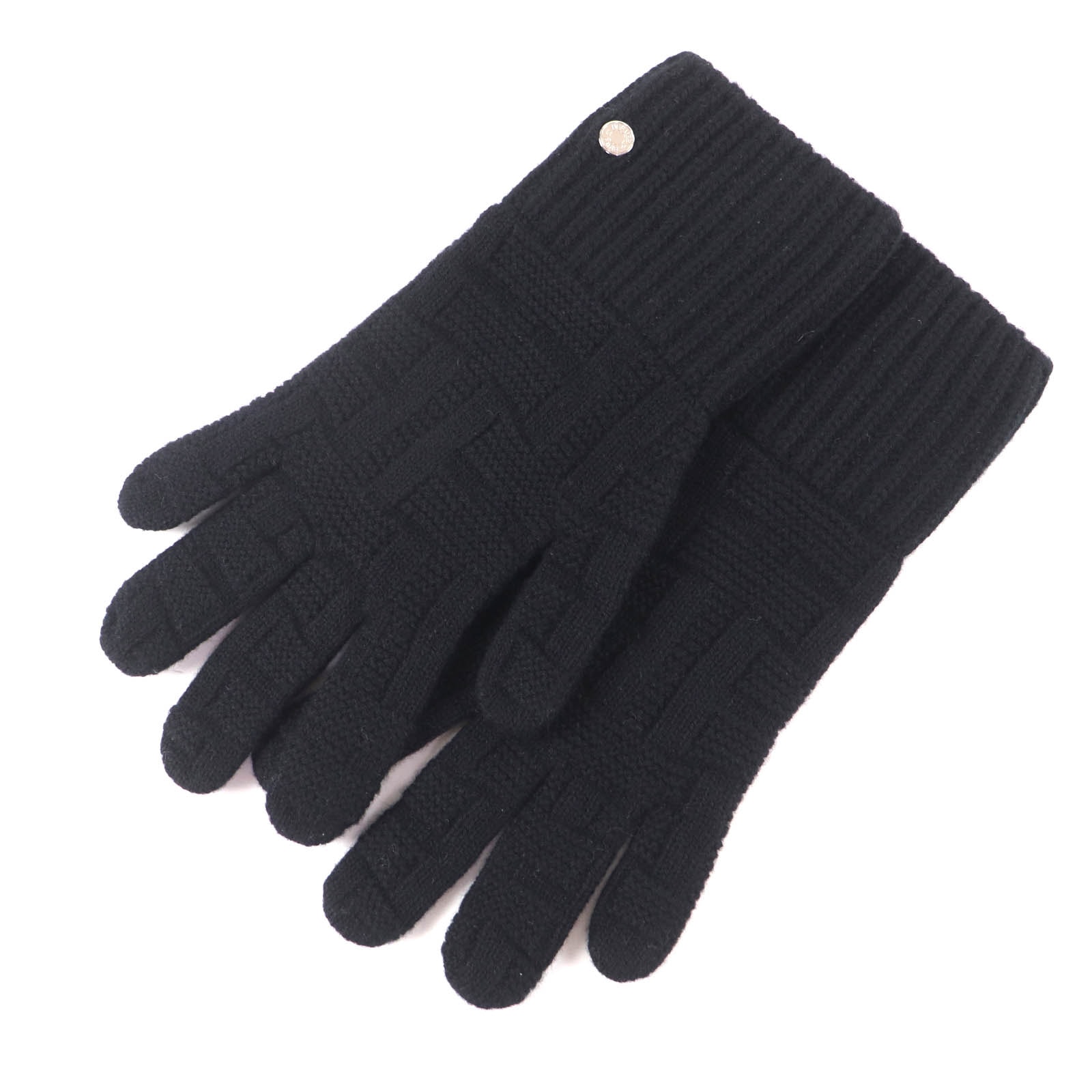 極美品 エルメス 手袋 ブラック メンズ S