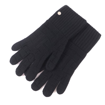 極美品 エルメス 手袋 ブラック メンズ S