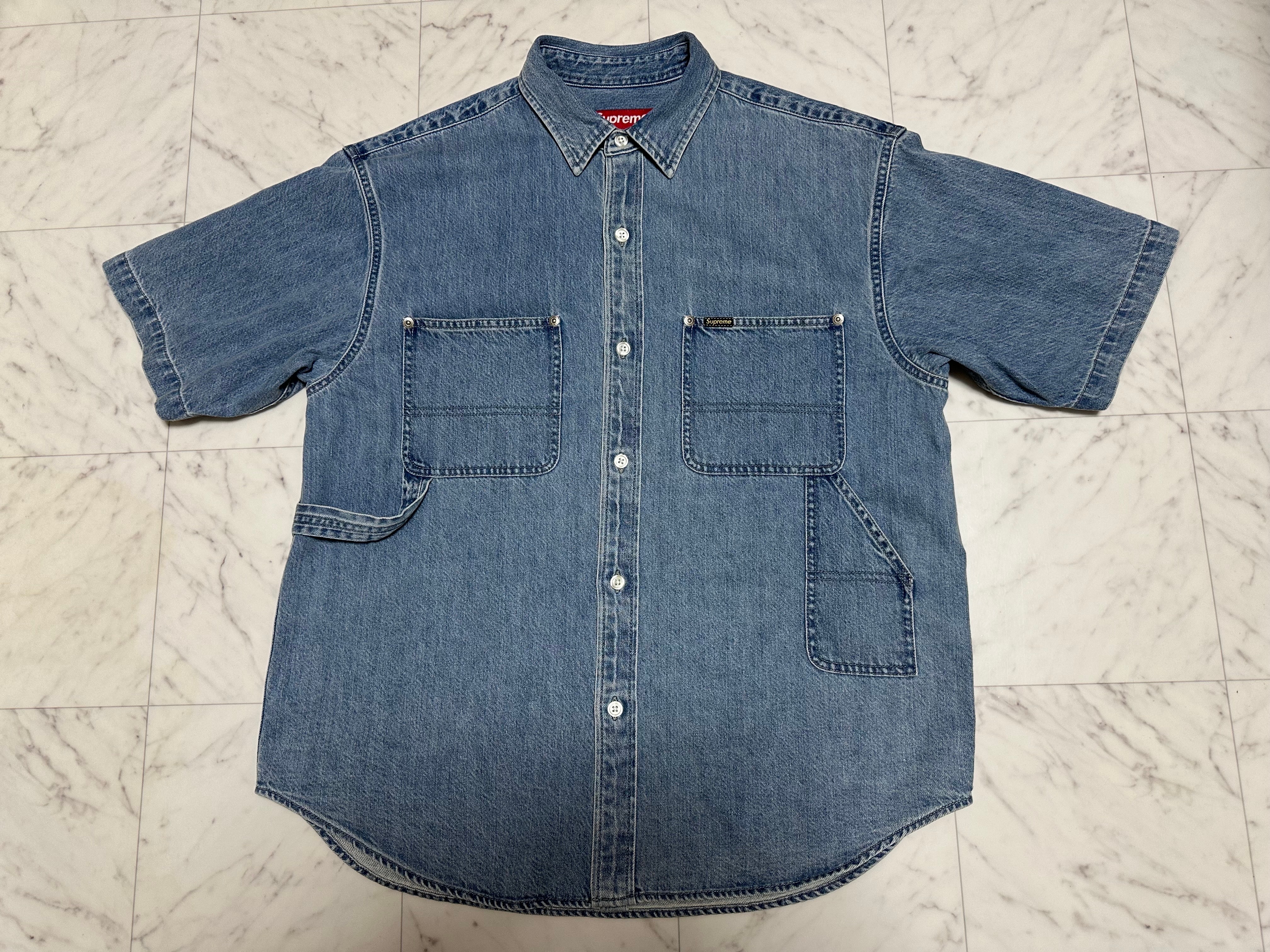 Supreme Loose Fit S/S Denim Painter Shirt "Washed Indgo"