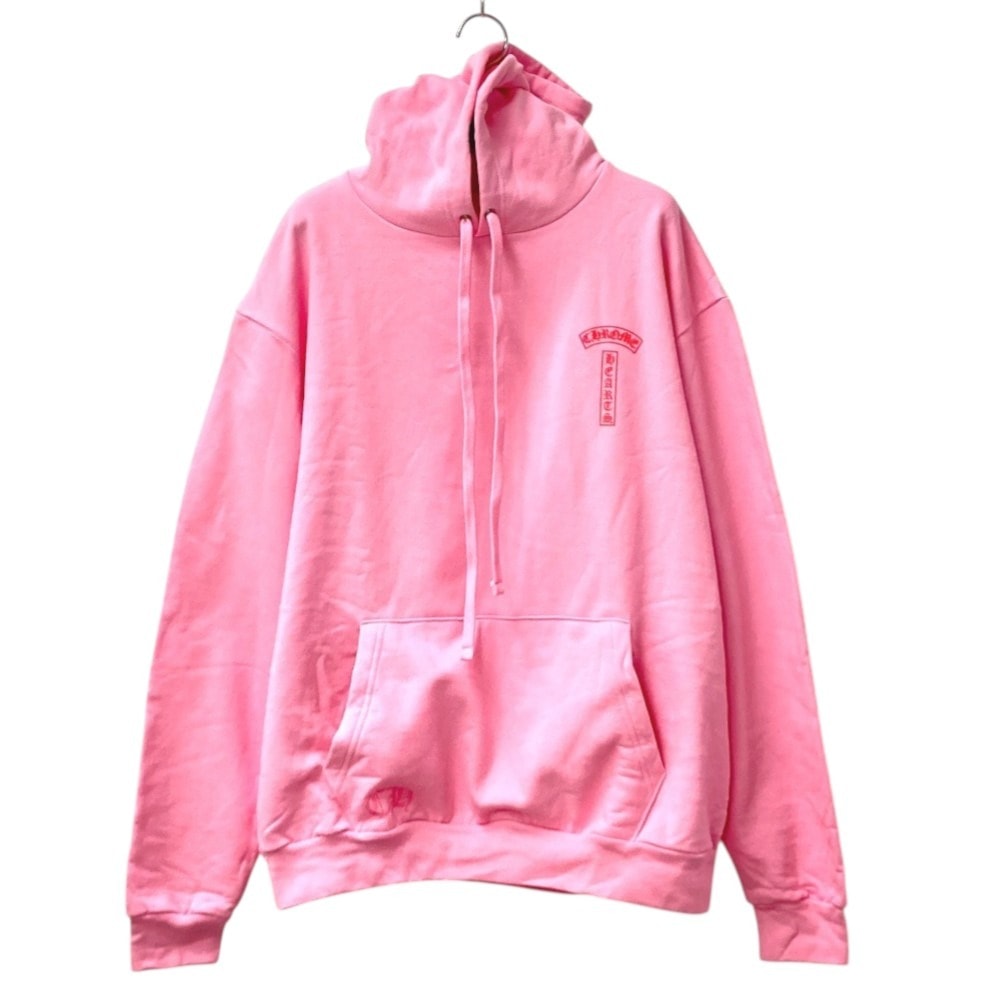 クロムハーツ CHROME HEARTS USA ロゴ トレーナー スウェット 長袖 アパレル フーディー フード パーカー コットン ピンク 美品