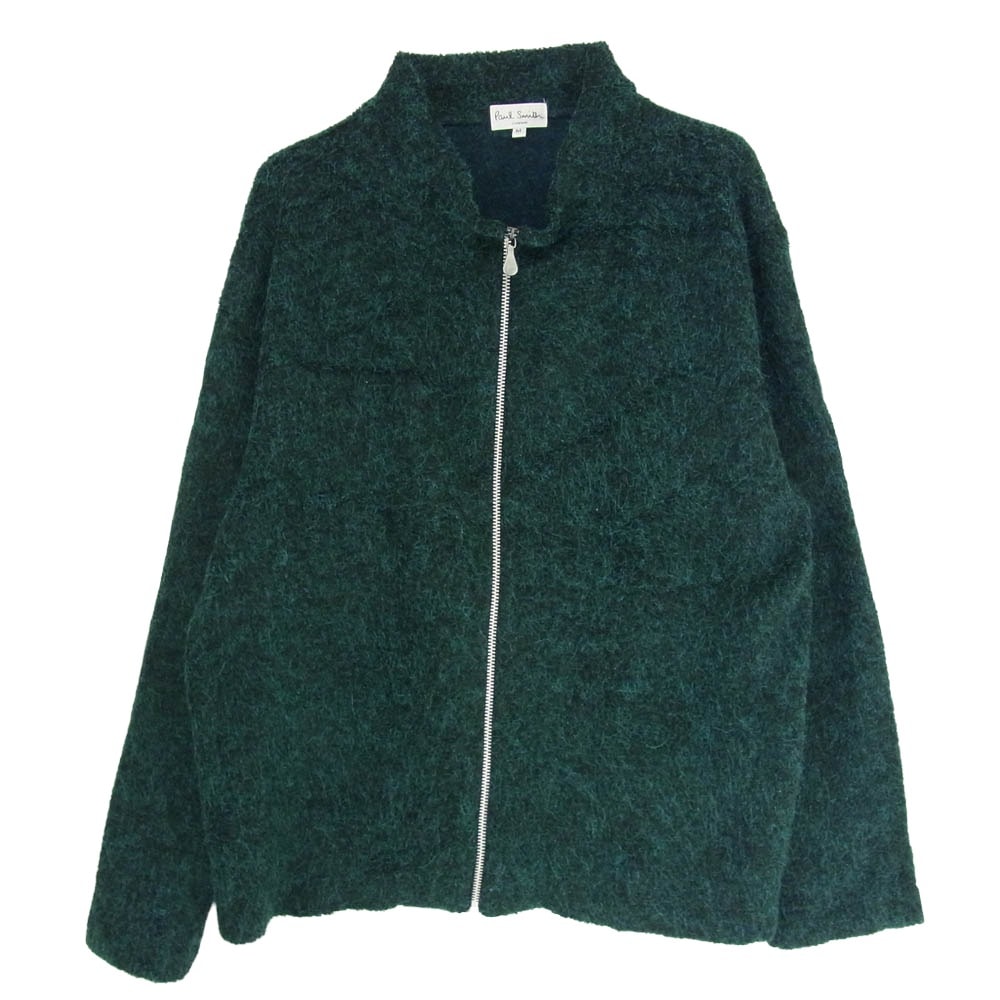 Paul Smith ポール・スミス ジャケット 407531 シャギーニット フルジップ カーディガン ジャケット グリーン系 M【中古】
