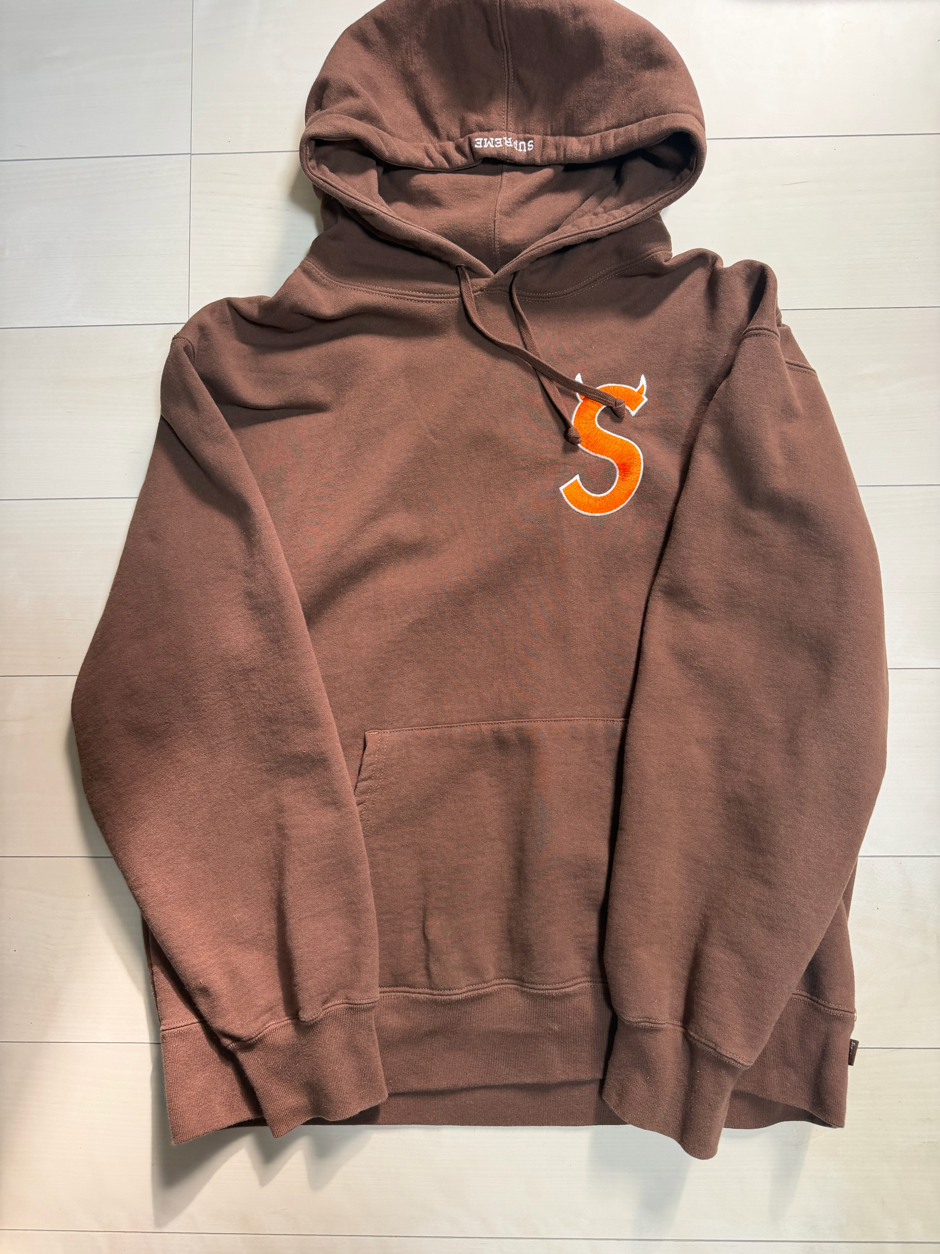 Supreme S Logo Hooded Sweatshirt "Brown" (22FW)