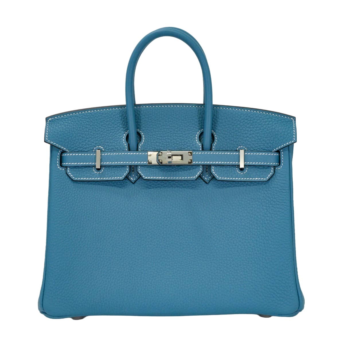 HERMES エルメス ハンドバッグ バーキン25 ニューブルージーン トゴ シルバー金具 K刻印 新品未使用