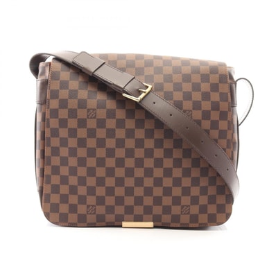 ルイ・ヴィトン LOUIS VUITTON バスティーユ ショルダーバッグ バッグ PVCコーティングキャンバス レザー ダミエ エベヌ メンズ レディース ブラウン系 N45258 【中古】