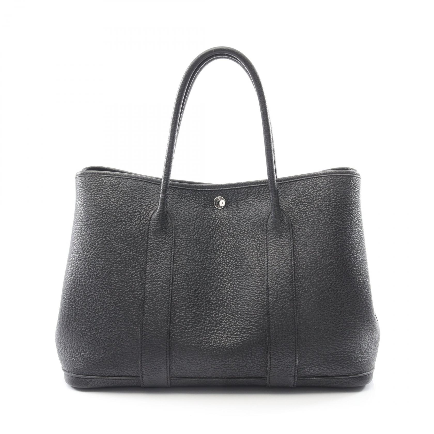 エルメス HERMES ガーデンパーティPM トートバッグ バッグ レザー ネゴンダ ネゴンダ ブラック(エルメス) C刻印(2018年製造) レディース ブラック系 【中古】