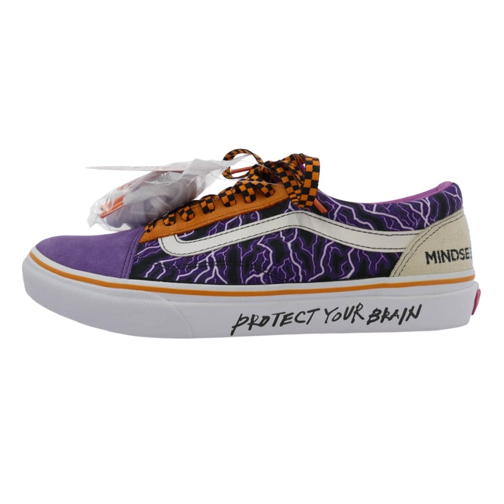 VANS バンズ スニーカー ×MINDSEEKER OLDSKOOL マインドシーカー オールドスクール ローカット スニーカー パープル系 オレンジ系 27.5cm【極上美品】【中古】