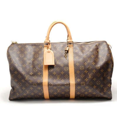 ヴィトン LV 2008年製 モノグラム キーポル バンドリエール 55 ボストンバッグ【中古】