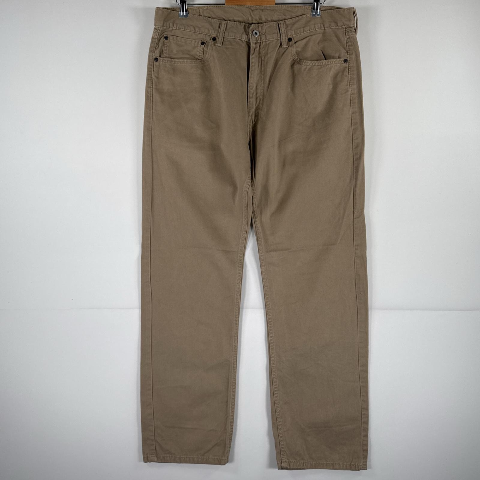 古着 リーバイス Levi's チノパンツ 505 ストレート デニム 大きいサイズ 5ポケット ジーパン w38 L32  ベージュ メンズ