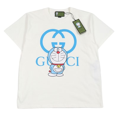 グッチ ドラえもん 半袖Tシャツ ロゴプリント メンズ XS 616036