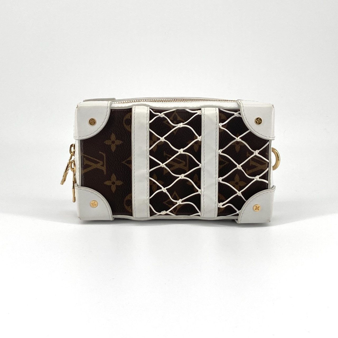 LOUIS VUITTON(ルイ・ヴィトン) ×NBA ソフトトランク フォーンボックス レザータグ M80102 ショルダーバッグ ホワイト×ブラウン